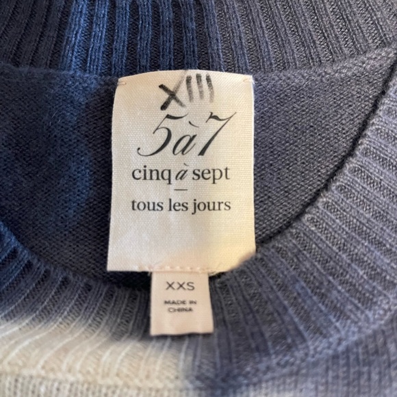 Cinq A Sept Clerisa Tie Dye Wool Cashmere Pullover Sweater - Picture 8 of 9